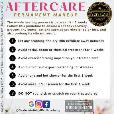 Aftercare - Permanent Makeup